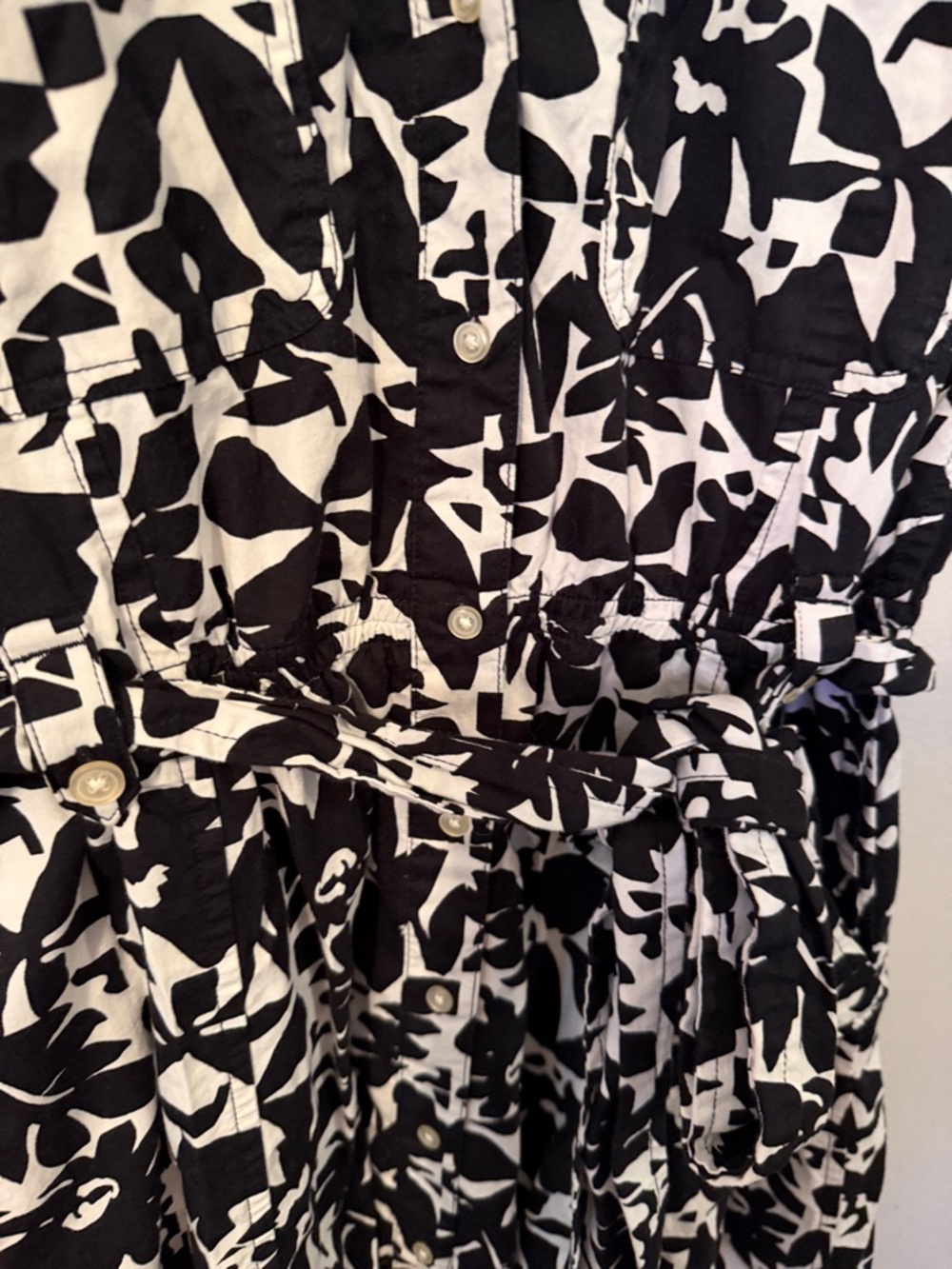 Free Assembly Black and White Belted Utility Dress [Size: M] - Picture 10 of 12